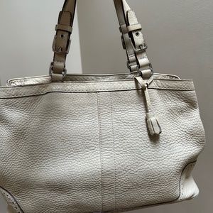 Coach tan pebbled leather bag
